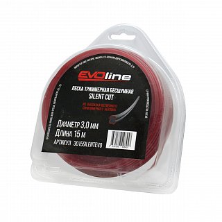 Леска триммерная EVOline SILENT CUT 3,0 мм, 15 м