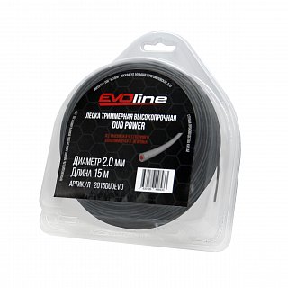 Леска триммерная EVOline DUO POWER 2,0 мм, 15 м