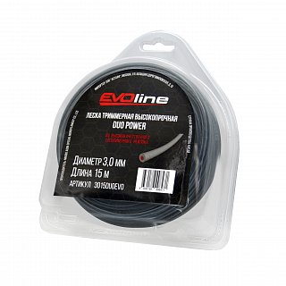 Леска триммерная EVOline DUO POWER 3,0 мм, 15 м