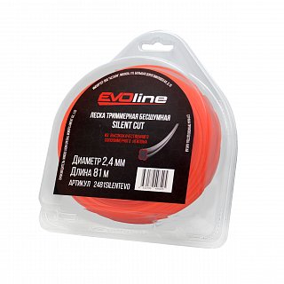 Леска триммерная EVOline SILENT CUT 2,4 мм, 81 м