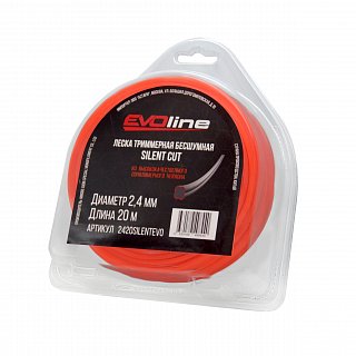 Леска триммерная EVOline SILENT CUT 2,4 мм, 20 м